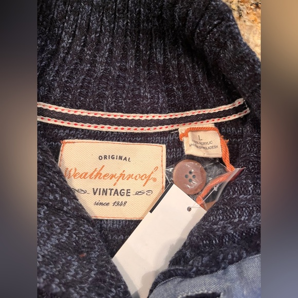 NWT Weatherproof Vintage Men’s Button Mock Neck Sweater - Picture 9 of 9